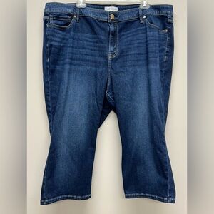 Lane Bryant Dark Blue Denim Jeans High Rise Skinny Pedal